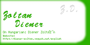 zoltan diener business card